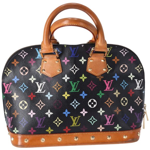 Louis Vuitton x Murakami Alma Monogram Multicolor Handbag Black - Picture 4 of 8